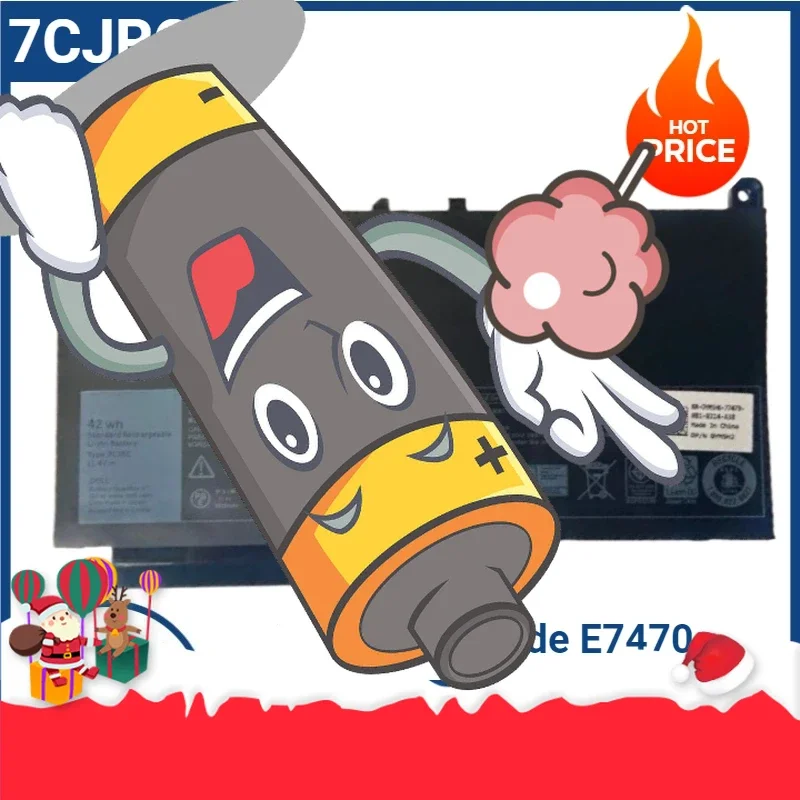 

High-quality 7CJRC Laptop Battery 11.4V 42WH for Dell Latitude E7470 E7270 Series 451-BBSW 451-BBWR 21X15 579TY PDNM2 Etc.