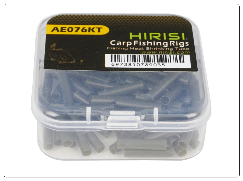 Hirisi 100 Stück Karpfenangeln Schrumpfschlauch Kit Anti-Tangle Hook Sleeves Ronnie Hair Rig Zubehör Langlebiges Angelgerät – Detail 8