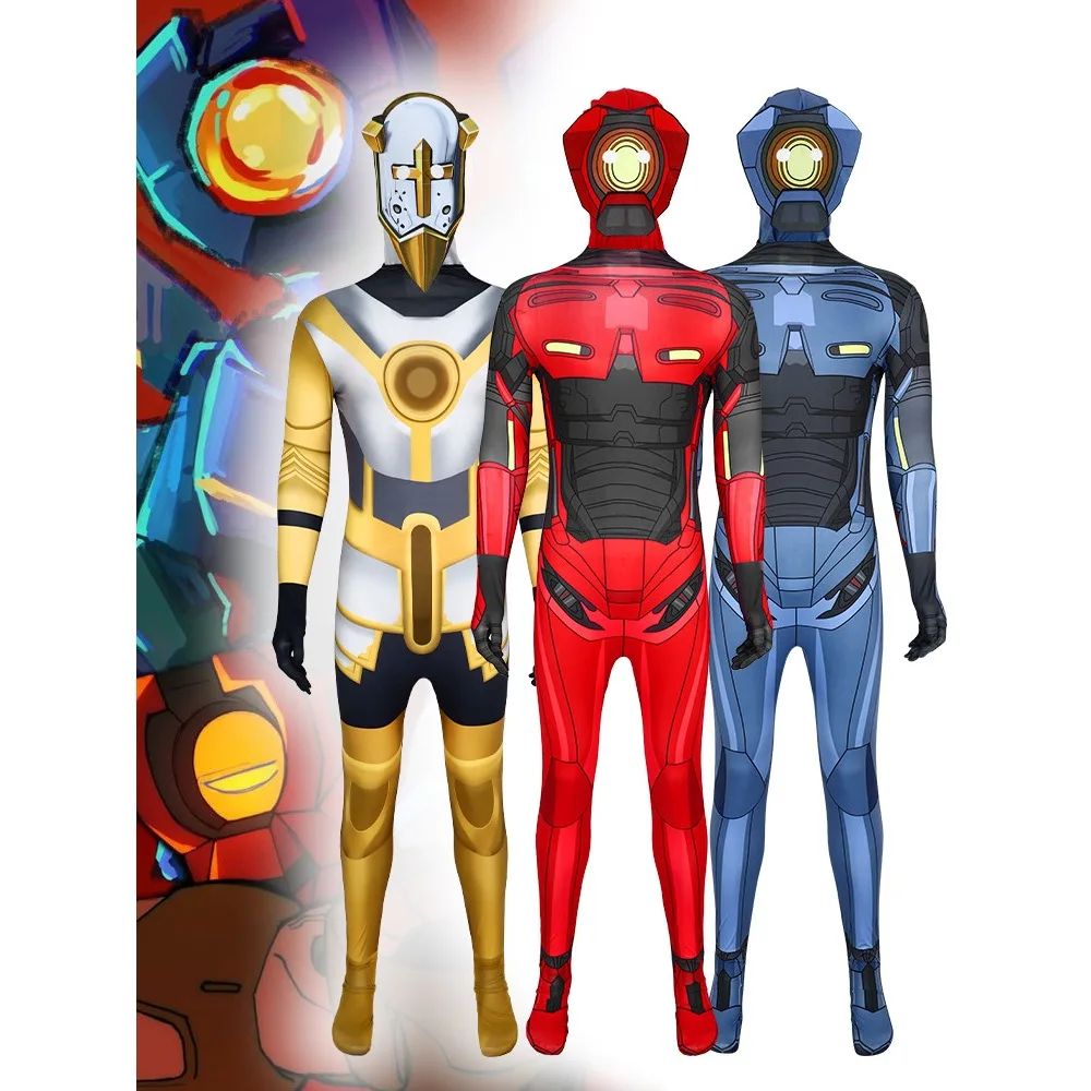 

2025 игра Ultrakill Dress Up Kids Boy Gabriel Косплей Механический робот Ultrakill V1 V2 Косплей Костюм на Хэллоуин для детей