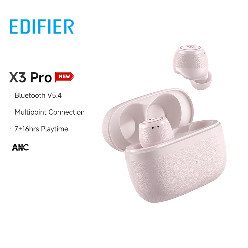 Edifier X3 Pro True Wireless Earbuds Active Noise Cancellation Earphone Bluetooth V5.4 Multipoint Connection IP54 Lightweight