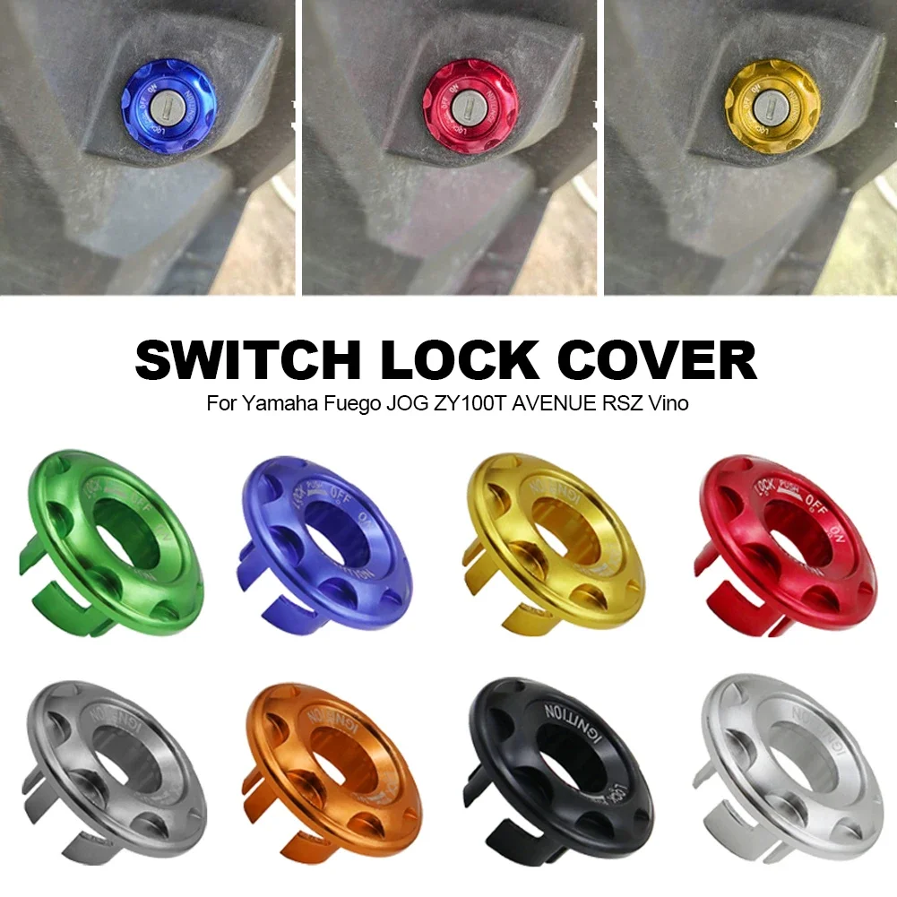سبائك الألومنيوم دراجة نارية مفتاح إشعال غطاء مفتاح التبديل حامي حلقة قفل غطاء لياماها Fuego JOG ZY100T AVENUE RSZ Vino #2