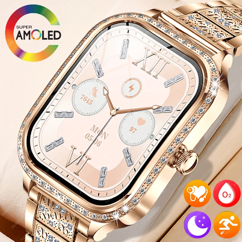 

New Fashion Women's Smart Watch AMOLED HD Screen Bluetooth Call IP68 Waterproof Suitable for Android and iOS Women's Smart Watch