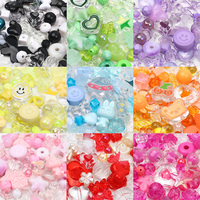 21 Style Mixed Cartoon Loose Beads Bear Star Butterfly Heart Bowknot Acrylic Spacer Beads for Jewelry Making DIY Bracelet 20gram