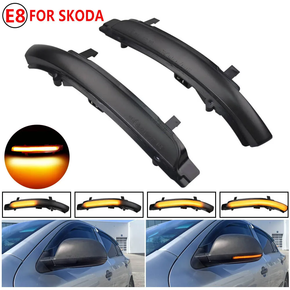 Dynamic Blinker For Skoda Octavia MK2 A5 SuperB B6 3T LED Turn Signal Mirror Light 2009 2010 2011 2012