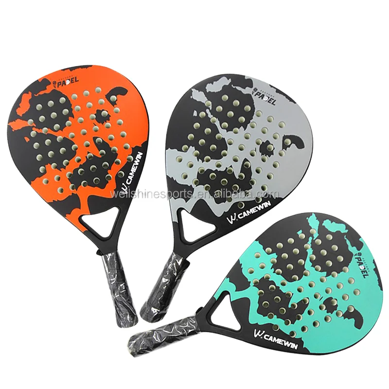

Training Outdoor Sports Carbon Fiber Paddle Racket 12k EVA Soft Core Fiberglass Nylon Polyester Net Material for Padel Training
