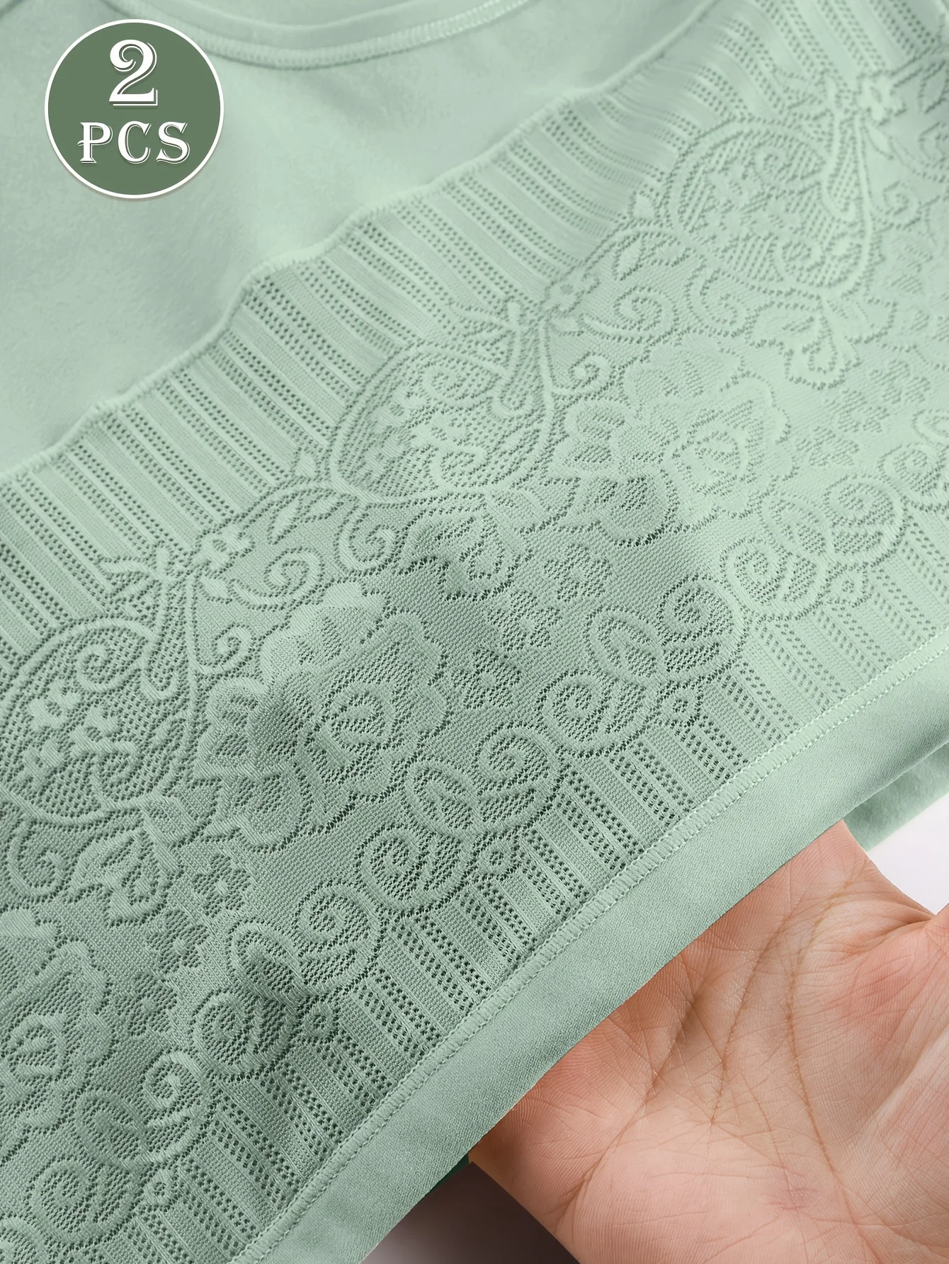 2er-Pack hoch taillierte Bauchkontrollunterwäsche für Damen – atmungsaktive, weiche Slips mit floralem, spitzenartiger Aufdruck, Po-Lifting &,