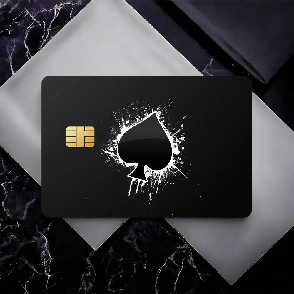 Cool Spades A Credit Card Skin Stickers for Bank Card Bus Metro Card Sticker Waterproof Gift