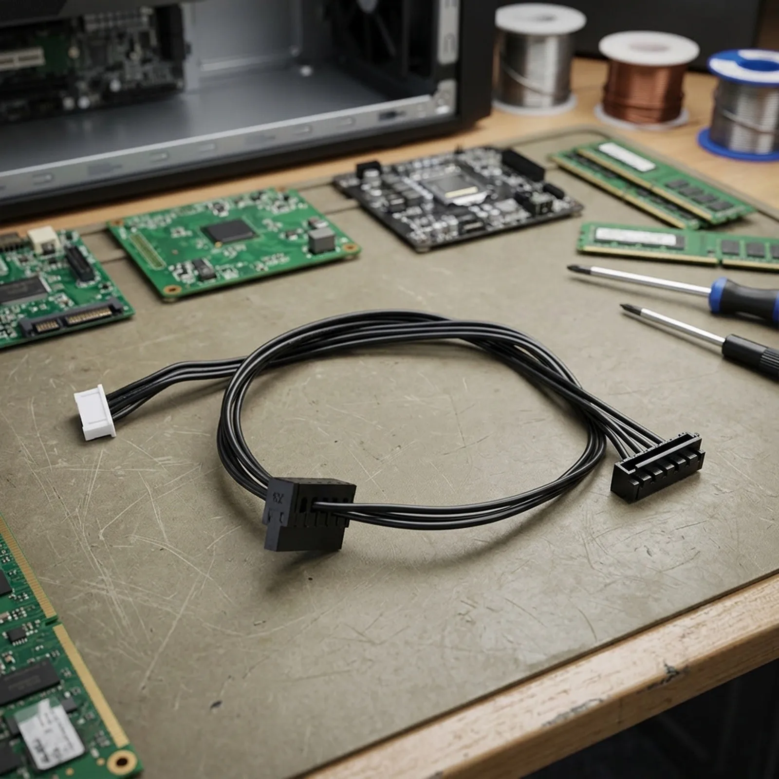 For Quick System Setup 6Pin To 2-Port for sata Cable Wear Resistant Material 37cm Optimal Length Robust Plastic And Metal