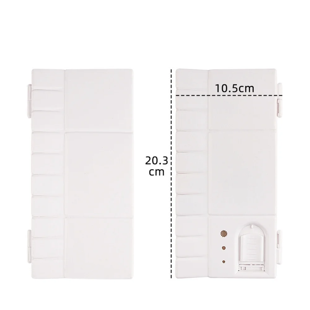 Watercolor Palette With Lid, Rectangular Paint Palette Tray With Thumb Hole, Multiple Compartments Painting Supplies Tray