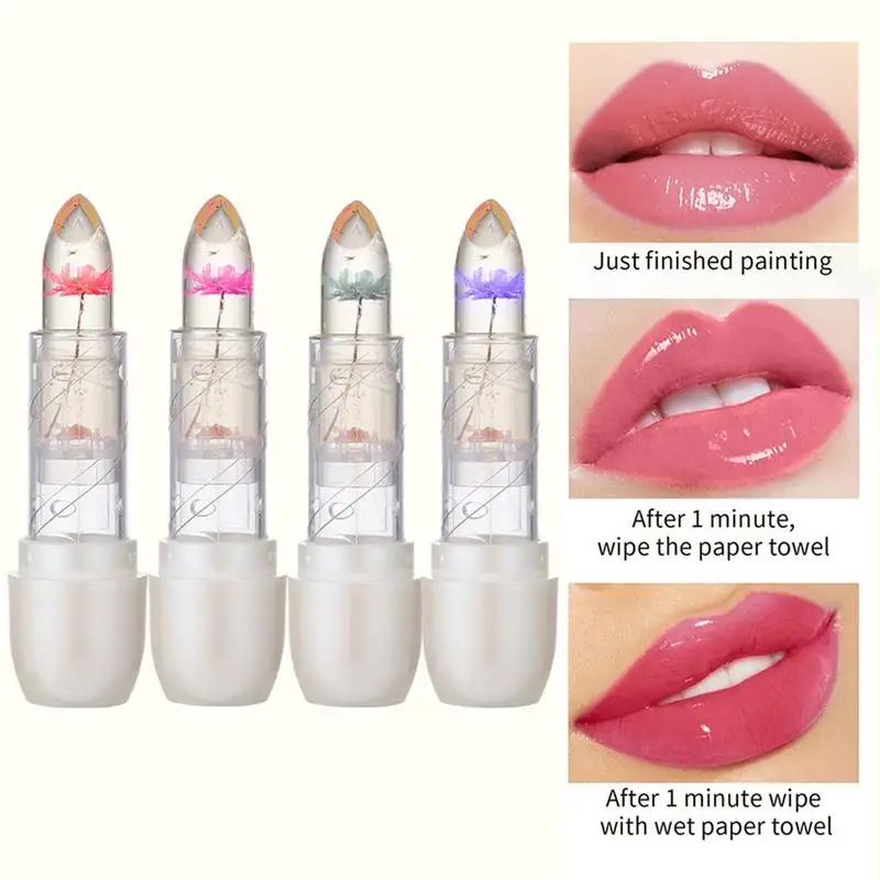 Hydraterende Lippenbalsem Heldere Lipgloss Voedende Lippen Vochtinbrengende Temperatuur Kleurverandering Lipgloss Getinte Hydraterende Lip