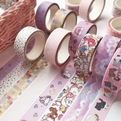 1pc Cartoon with Green Leaves Flowers Masking Tape Decorative Adhesive Tape Sticker Scrapbooking DIY 1.5cmX5m