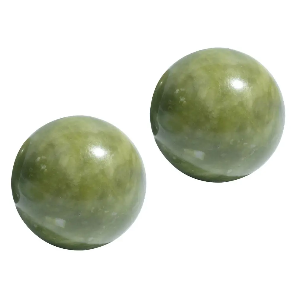 

2 шт. портативных массажных шариков для рук из полированного нефрита для ежедневного расслабления мышц и улучшения умственной концентрации