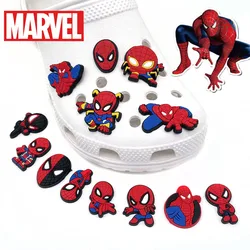 Marvel Spider-Man Creative Series Shoe Flower Cartoon Around Various Posture Characters Shoe Buckle Crocs PVC Shoe Flower