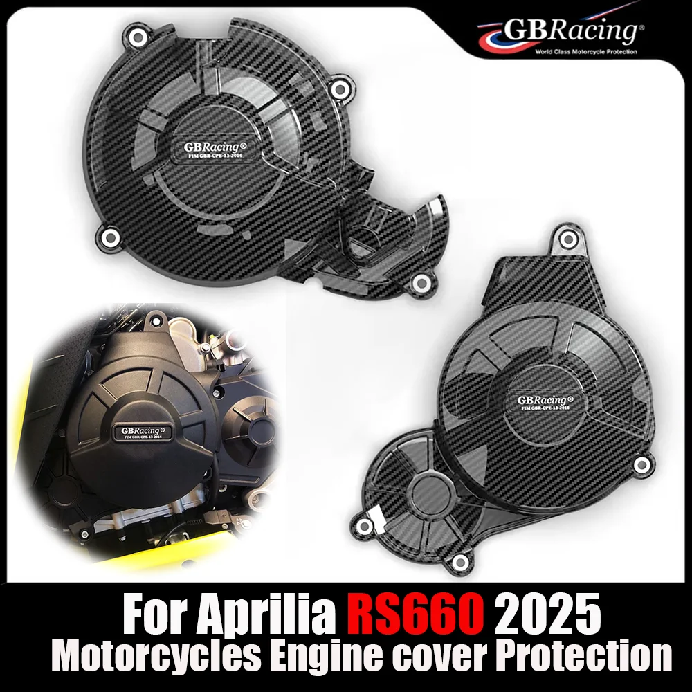 

2025 RS660 GBRacing Motorcycles Engine cover Protection case For Aprilia RS 660 2021 2022 2023 2024 Engine Covers Protectors