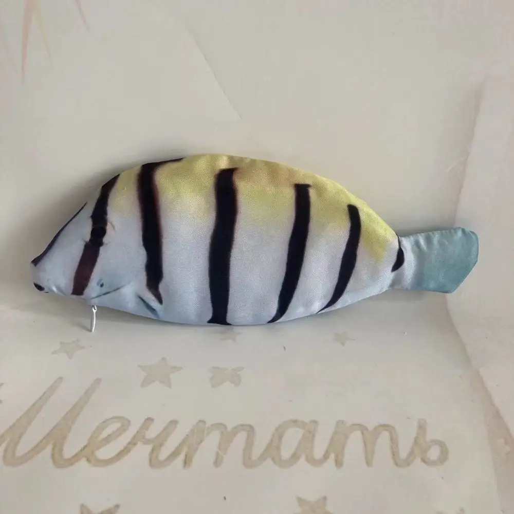 Simulation Fish Shape Pen Bag Clownfish Cute Design Fish Pencil Case Funny Creative Stationery Storage Bag Children