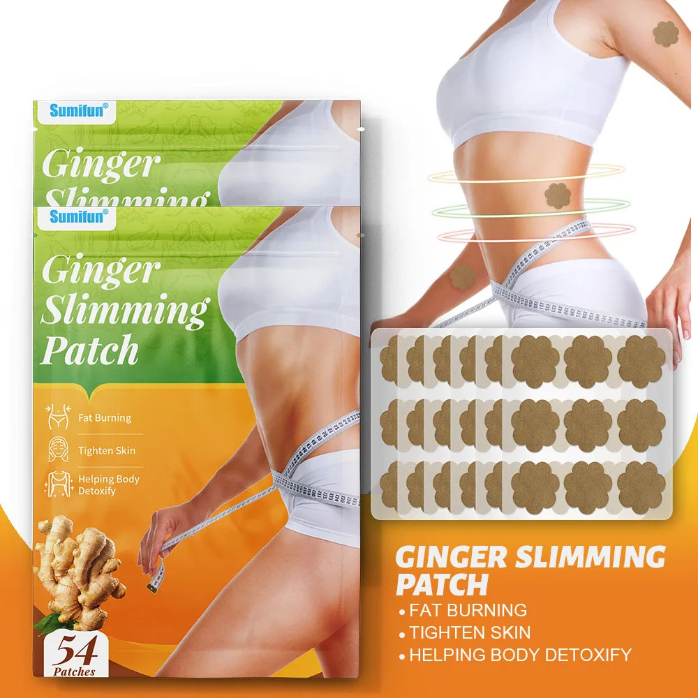 

8/10/12/30/54Patches Ginger Slimming Patch Fat Burning Tighten Skin Body Detoxification Fast Weight Loss Stickers