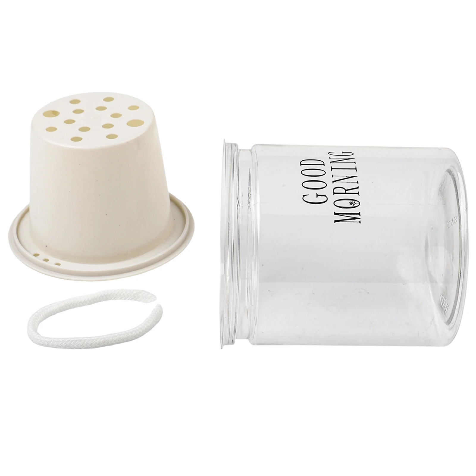Light-transmissive Self-absorbent Flowerpot Plant Pots Lazy Flower Pot Plastic Round Transparent Water-saving White Balcony