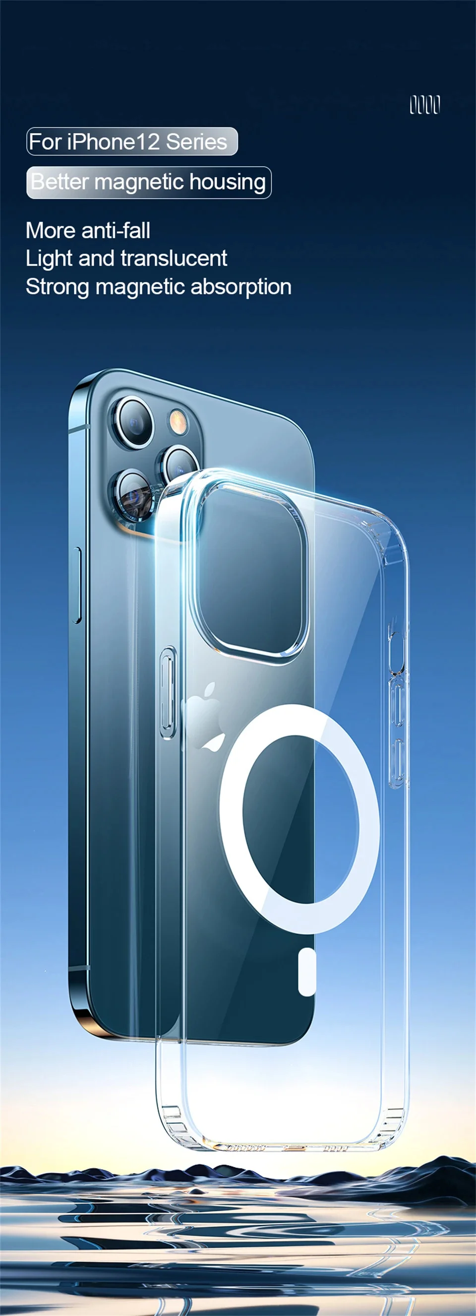 Drahtlose magnetische Abdeckung für Apple Magsafe Hülle iPhone 11 12 13 15 16 Plus 14 Pro Max 13 Mini klare Acrylhüllen – Detail 2