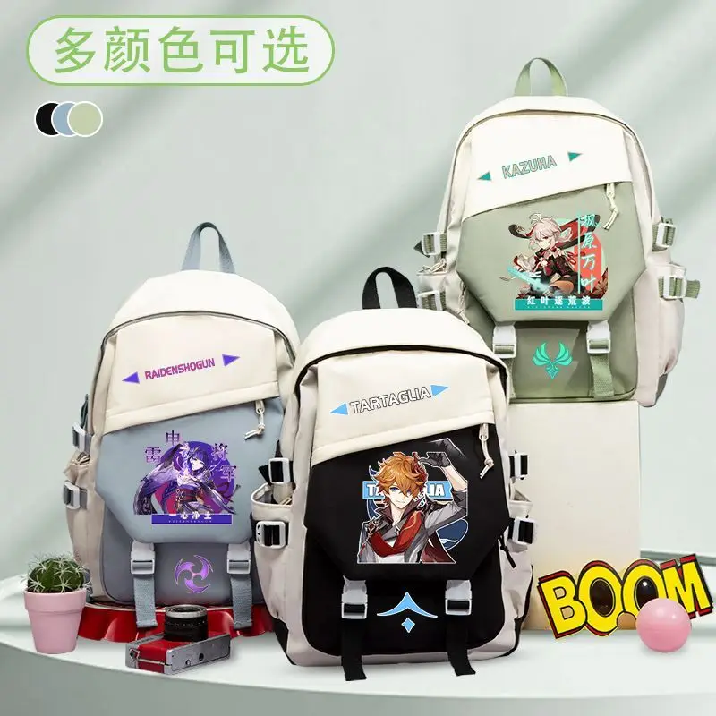 Genshin Impact Maple Leaf Wan Ye Children's Collaboration Elementary School Backpack For Grades Three To Six Large Capacity Ani