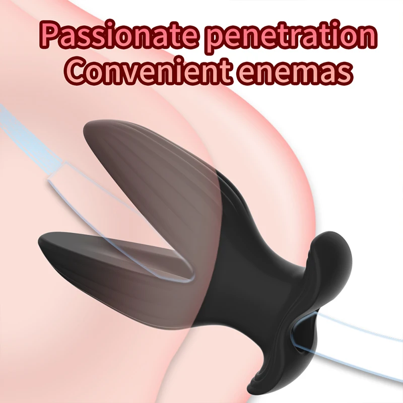 New Opening Hollow Anal Dilator Anal Expander Vagina Speculum Butt Plug Tunnel Silicone Plug Erotic Sex Toy for Women Men Gay SM