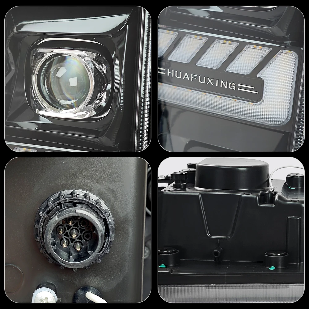 Dual Projector Ultra Bright LED Truck Headlight Sequential Turn Signal for Renault Magnum Premium Kerax OEM Quality