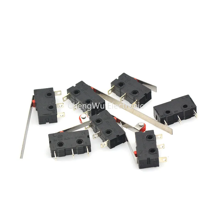 

40 шт./кор. 5A 250 В переменного тока KW11-3Z роликовый дуговой рычаг, наборы микропереключателей Snap Action, микропереключатель, 3 контакта, NO/NC, мини-концевой выключатель