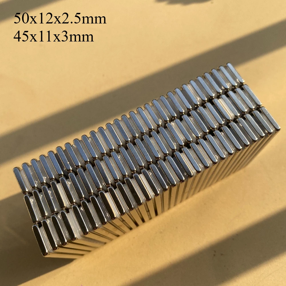 N52  50x12x2.5 45x11x3 Powerful Magnets Rectangle Square Neodymium Generator Block Motor strong Engine Diy Office Project Motor