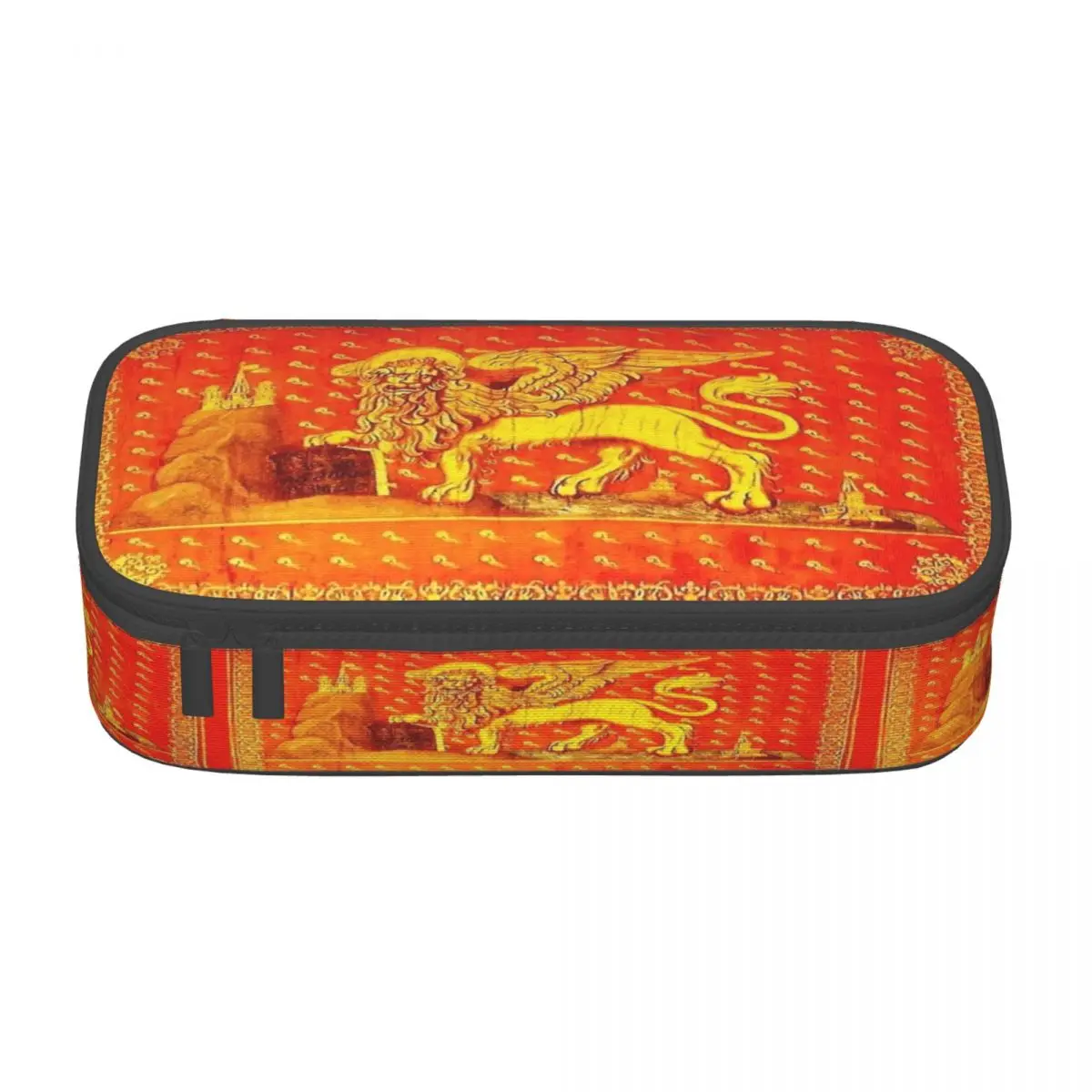 Custom Venice Veneto Flag Pencil Case for Boy Girl Big Capacity Lion of Saint Mark Pen Box Bag School Accessories