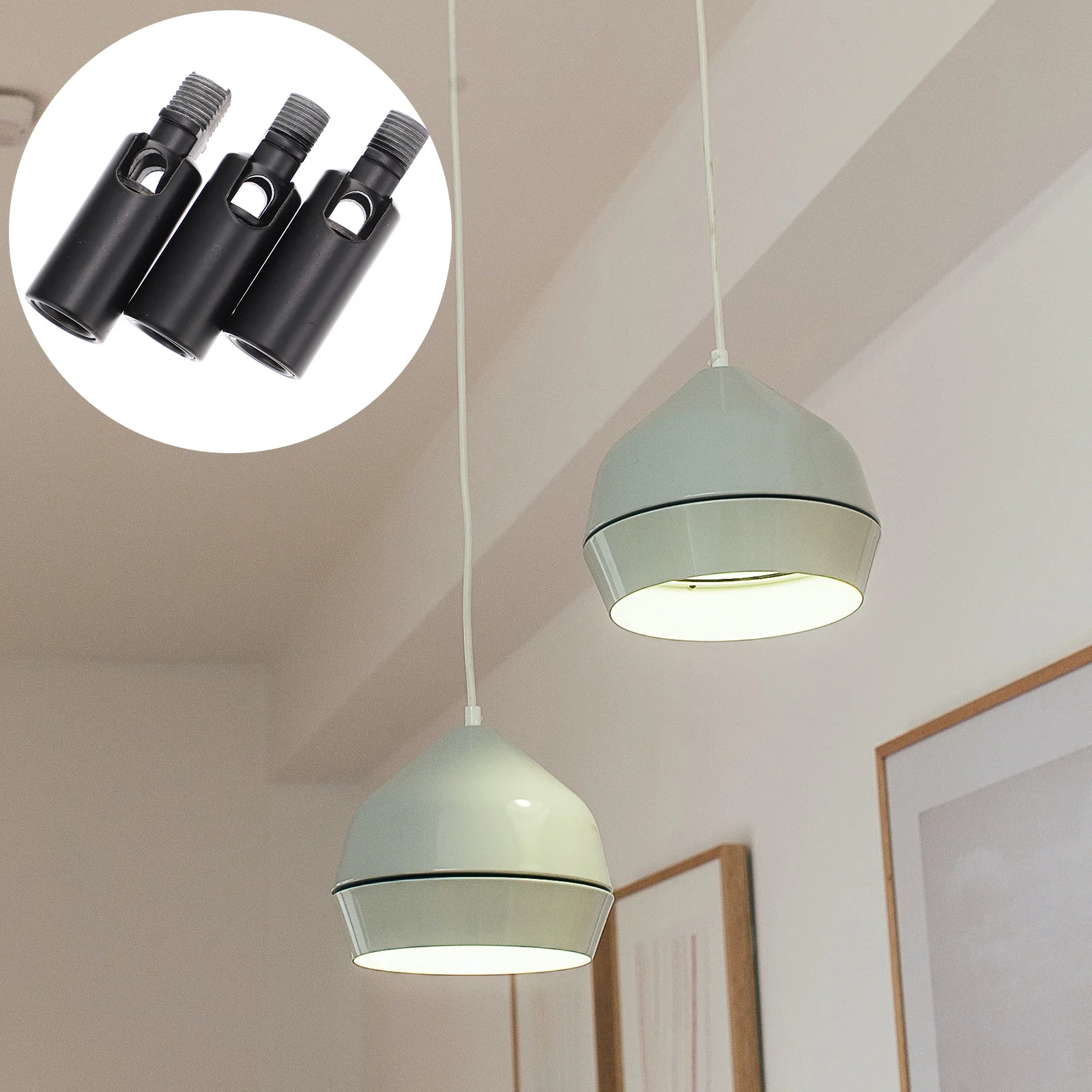 

6 Pcs Metal Lights Converters Universal Lamp Adapters Wear Resistant Durable Ceiling Spotlight Decorative Threaded Design Lamp