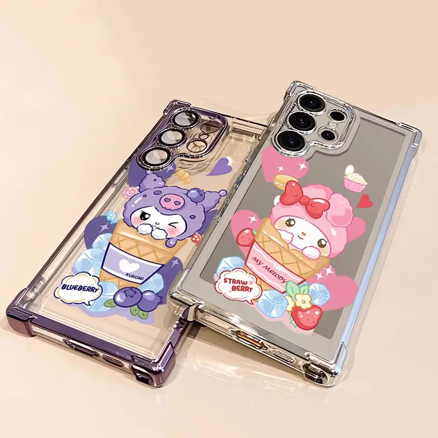 Soft Phone Cover Case for Samsung Galaxy S24 S23 S21 Plus S20 FE S22 Ultra S25 Edge Cartoon Melody Sanrio