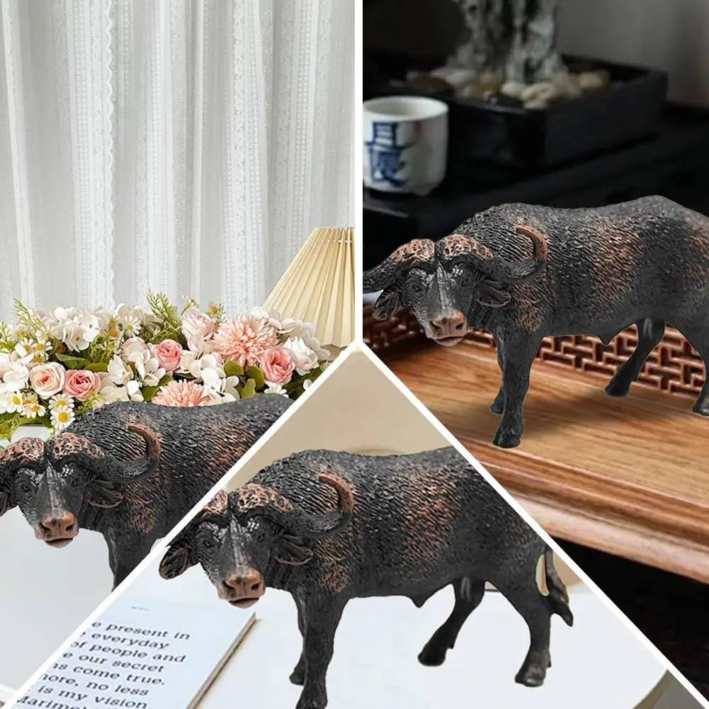 Buffalo Figurines African Buffalo Figurine Animal Models For Teaching And Education Animal Model Ornaments Home Decoration Q8u5