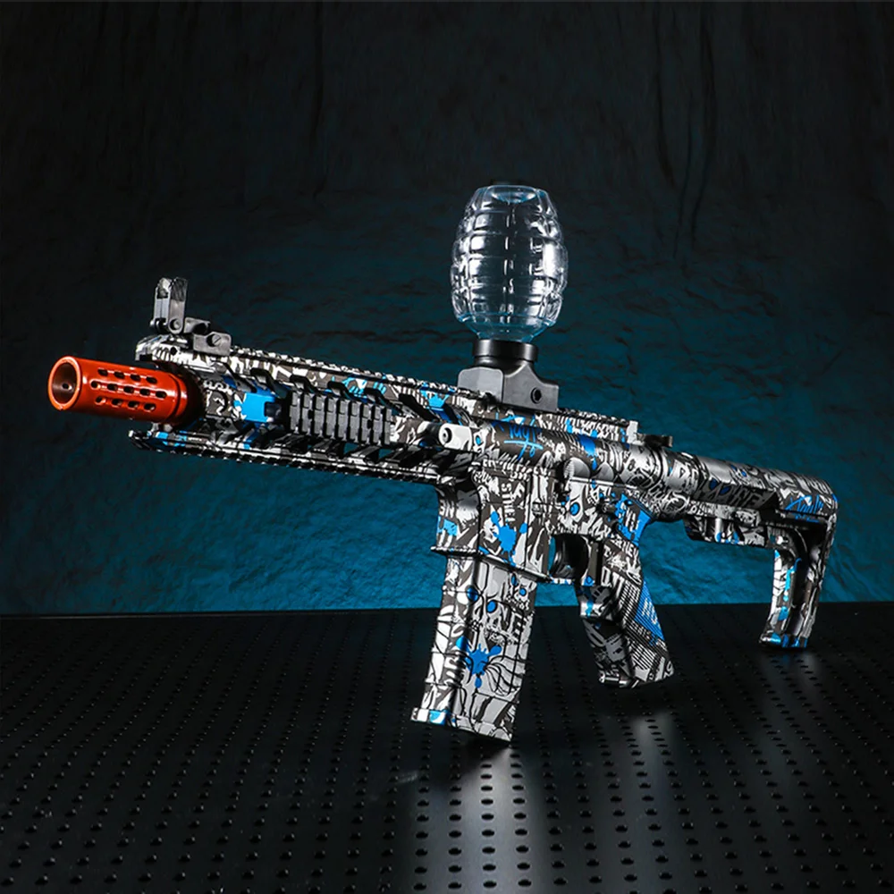 M416 ปืนของเล่น Blaster ลูกบอลไฟฟ้า - ของเล่นกลางแจ้งอัตโนมัติความเร็วสูงแบบชาร์จไฟได้สําหรับกิจกรรมครอบครัวทีม (ไม่รวมกระสุน)