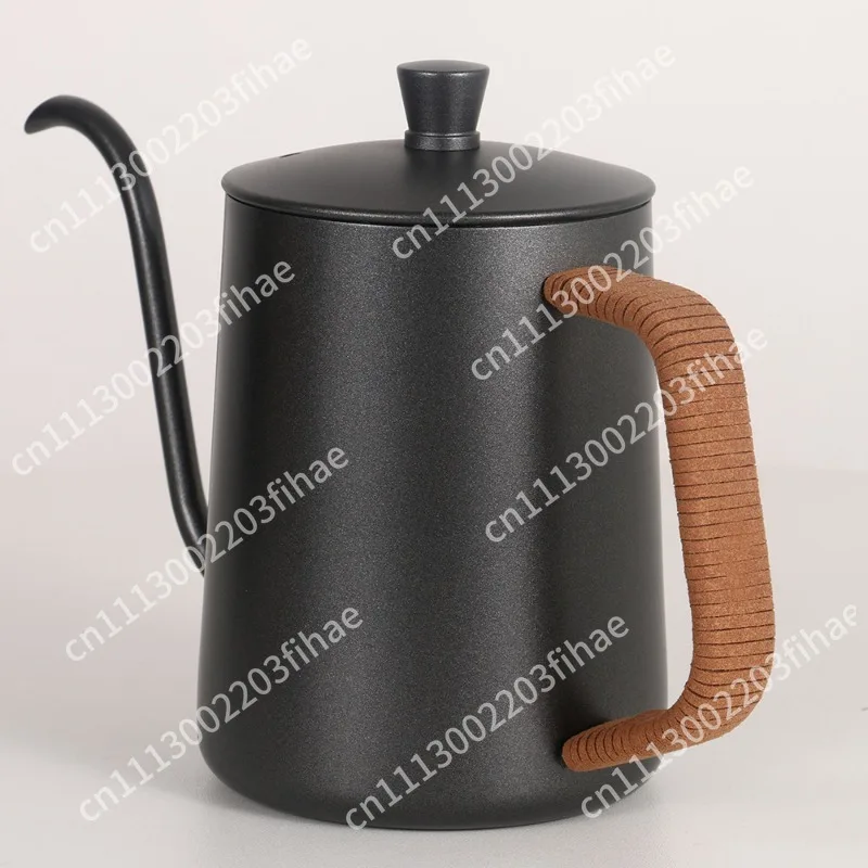 304 stainless steel coffee with lid hanging ear hand brewing pot, long mouth and thin mouth hand brewing pot 350/600ml