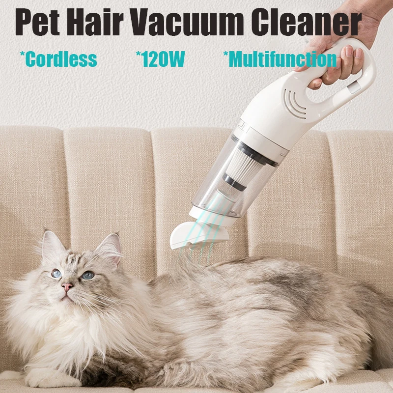 

Electric Pet Hair Absorber Cordless Rechargeable Car Vacuum Cleaner Dog Cat Home Wireless Mini 12000 Pa Suction Vacuum Cleaner