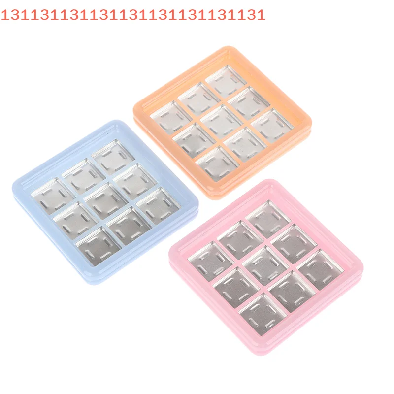 Étui vide pour fard à paupières, 9 grilles, Palette de maquillage pour les yeux, plat de rangement pour femmes et filles, outil de maquillage pour débutants, bricolage