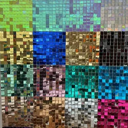 6/12/24/25/26/27Pcs Shimmer Wall Backdrops 33 Colors Square Sequin Wall Panel Backdrop Party Backdrop for Wedding Birthday Decor