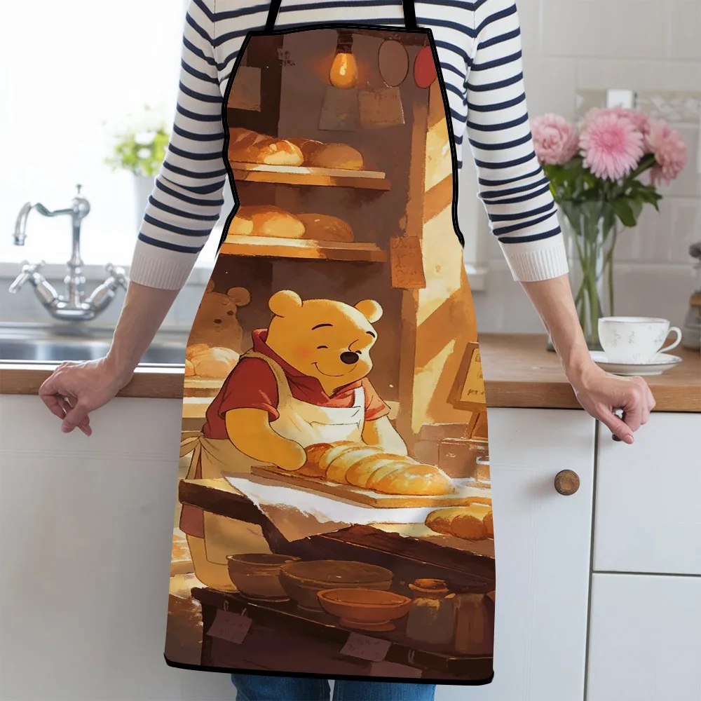 Avental de ursinho da Disney de 1 peça – Design de urso de desenho animado fofo com texto "Eu sou um bom filho", perfeito para artesanato, assar, pintar, cozinha e limpeza doméstica, utensílios de cozinha