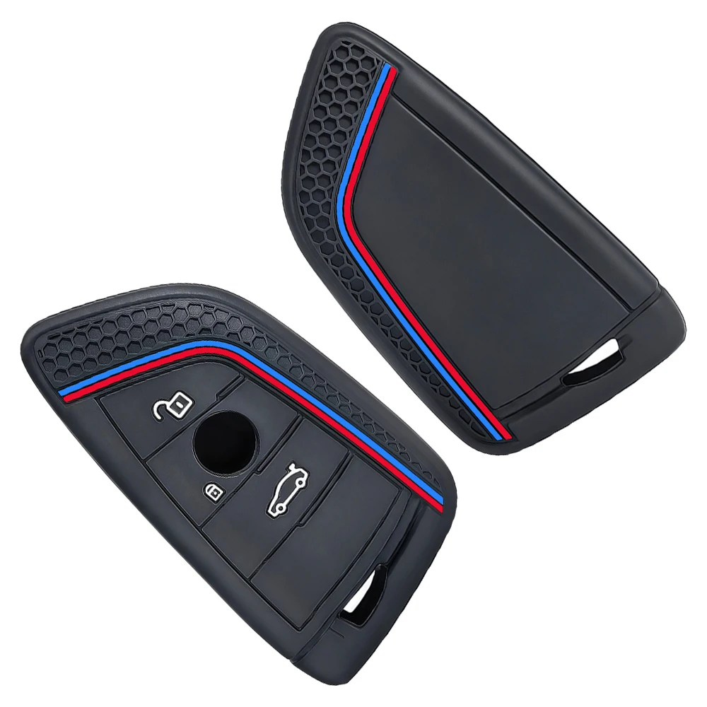 Silicone Remote Car Keychain Holder Key Case Cover for BMW F48 F46 F10 F20 F30 X1 X2 X3 X4 X5 X6 Z4 1 2 3 4 5 6 7 Serie 7 Wallet