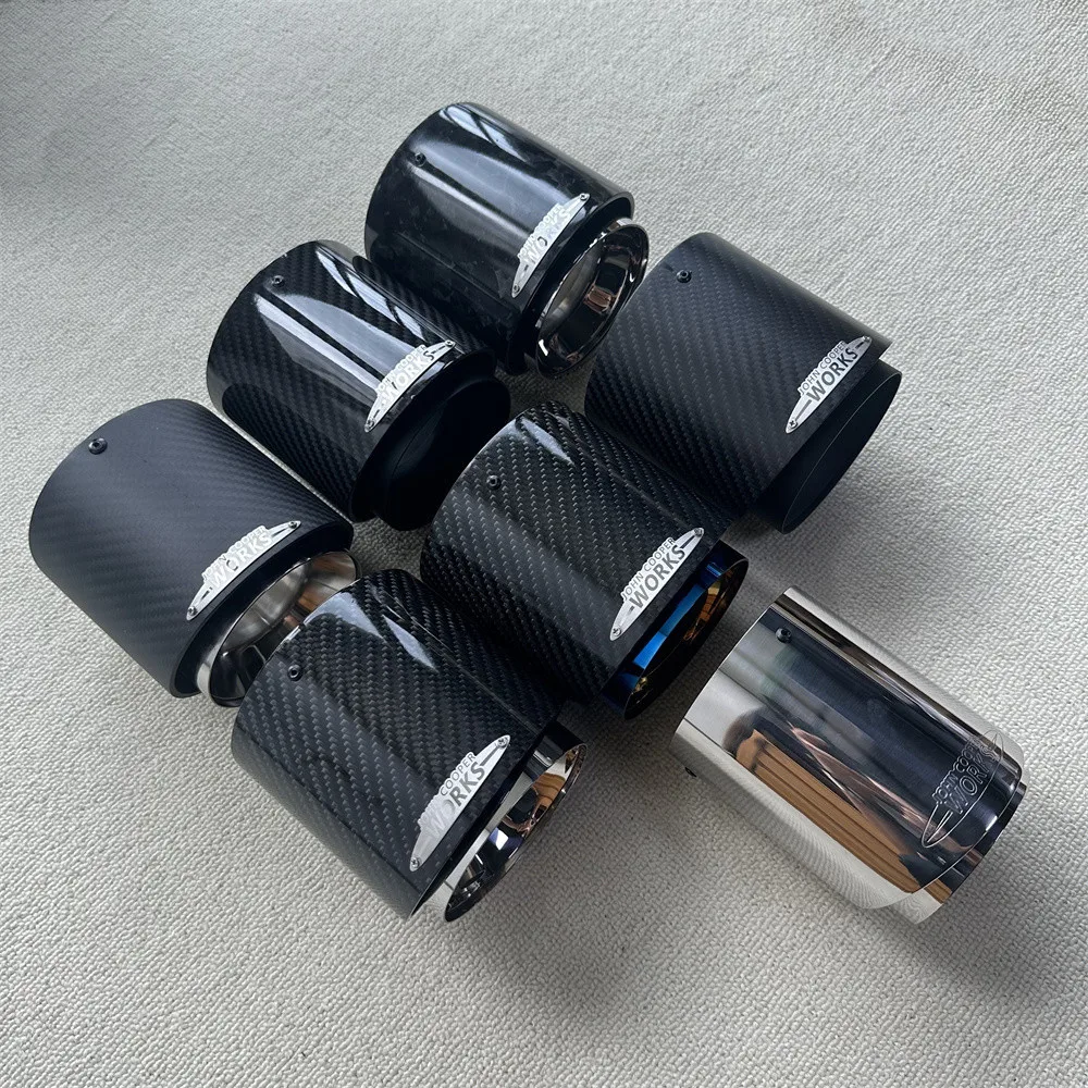 4 Kleur Staart Tip Voor Mini Cooper F54 F55 F56 F57 R60 R61 F60 R55 R56 R57 R58 R59 S jcw Koolstofvezel Uitlaatpijp Auto Accessoires