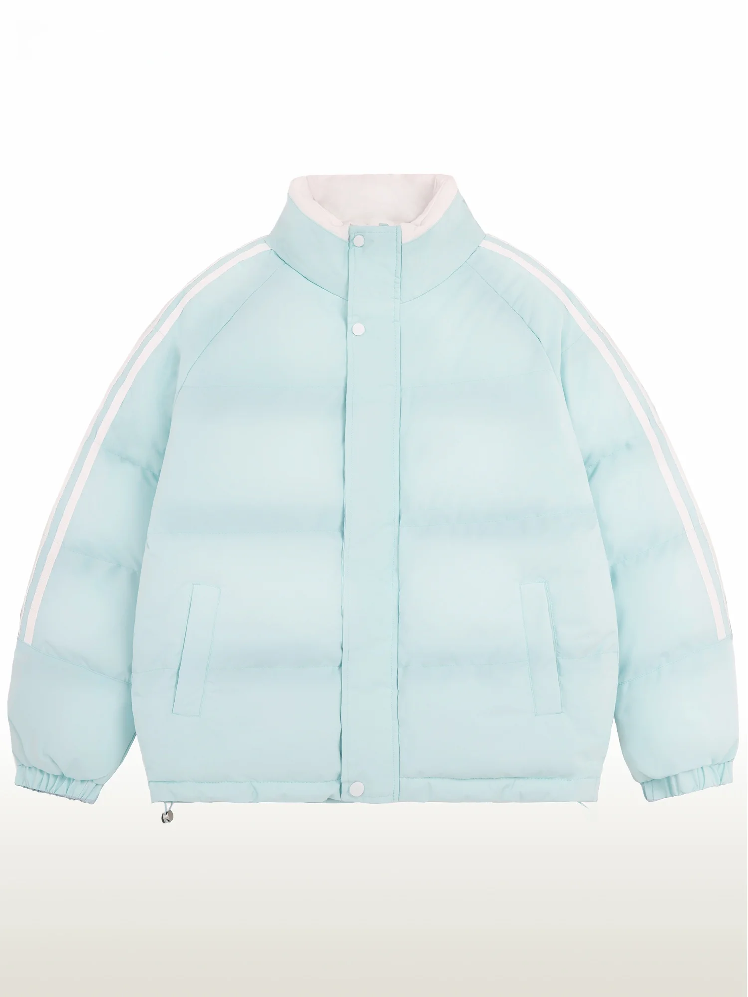 

n D Thiened Cotton Jaet Stand Collar Tee Bars Winter New Sle Women's Loose Couple Korean Version Long Sve Zipper