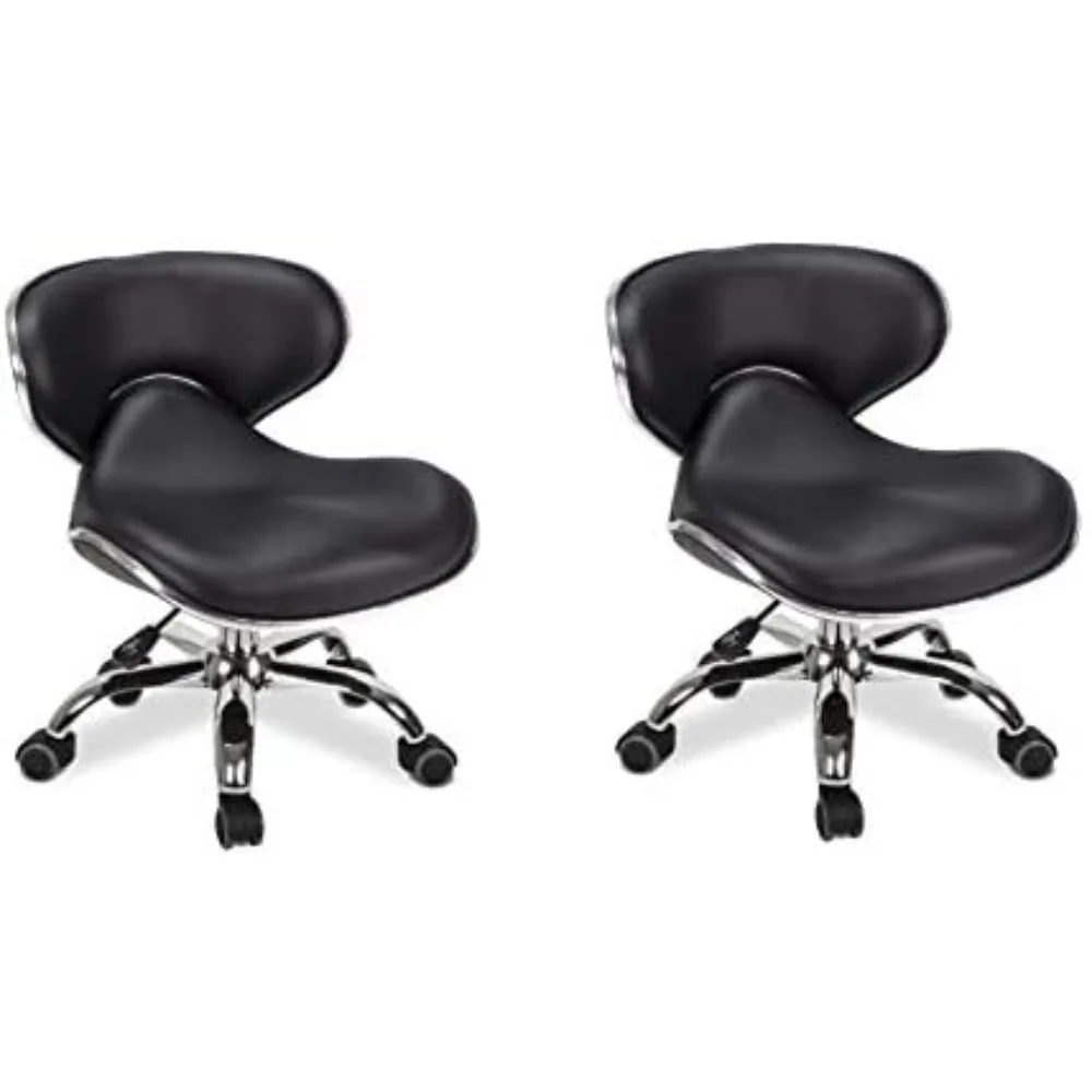 

SET OF 2 Nail Salon Pedicure Stool UMI Pedicure Chair Short Adjustable Comfort Pneumatic Pump Salon Furniture & Equipment BLACK