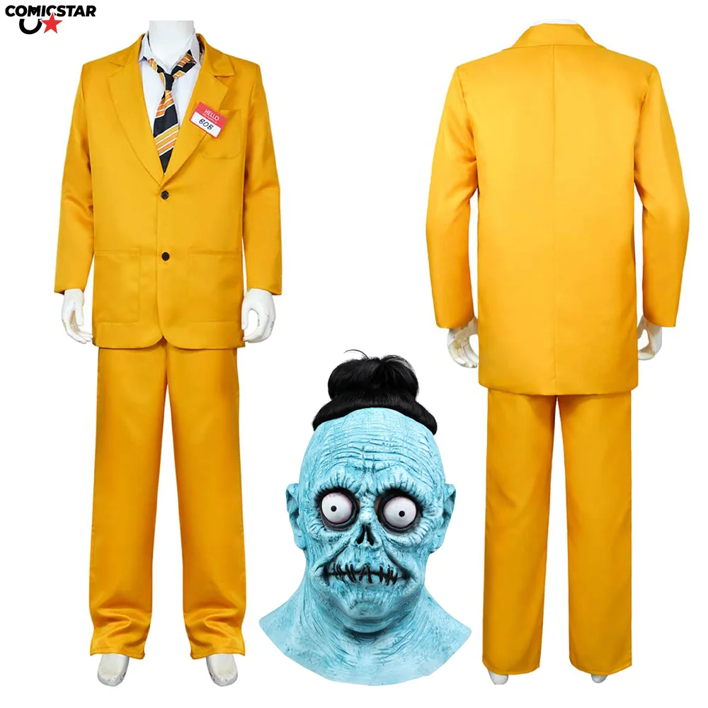 

Movie Juices Bob Cosplay Costume Set Adult Men's Fantasy Mask Disguise Clothing Halloween Roleplay Fantasia Male Outfit Disguise