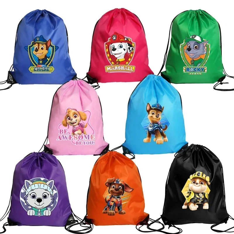 

Paw Patrol Large Capacity Portable Chase Drawstring Pockets Cartoon Non Woven Gift Bags Print Shopping Handbags Cute Storage Bag