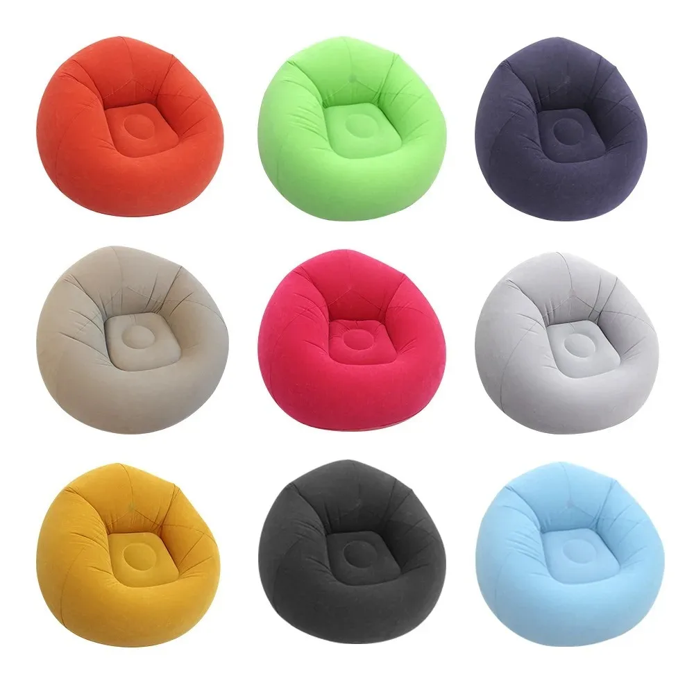 Lightweight Single Inflatable Sofa Bean Bag-shaped Outdoor Camping Foldable Lazy Balloon Chair Household Inflatable Lazy Sofa - view 6