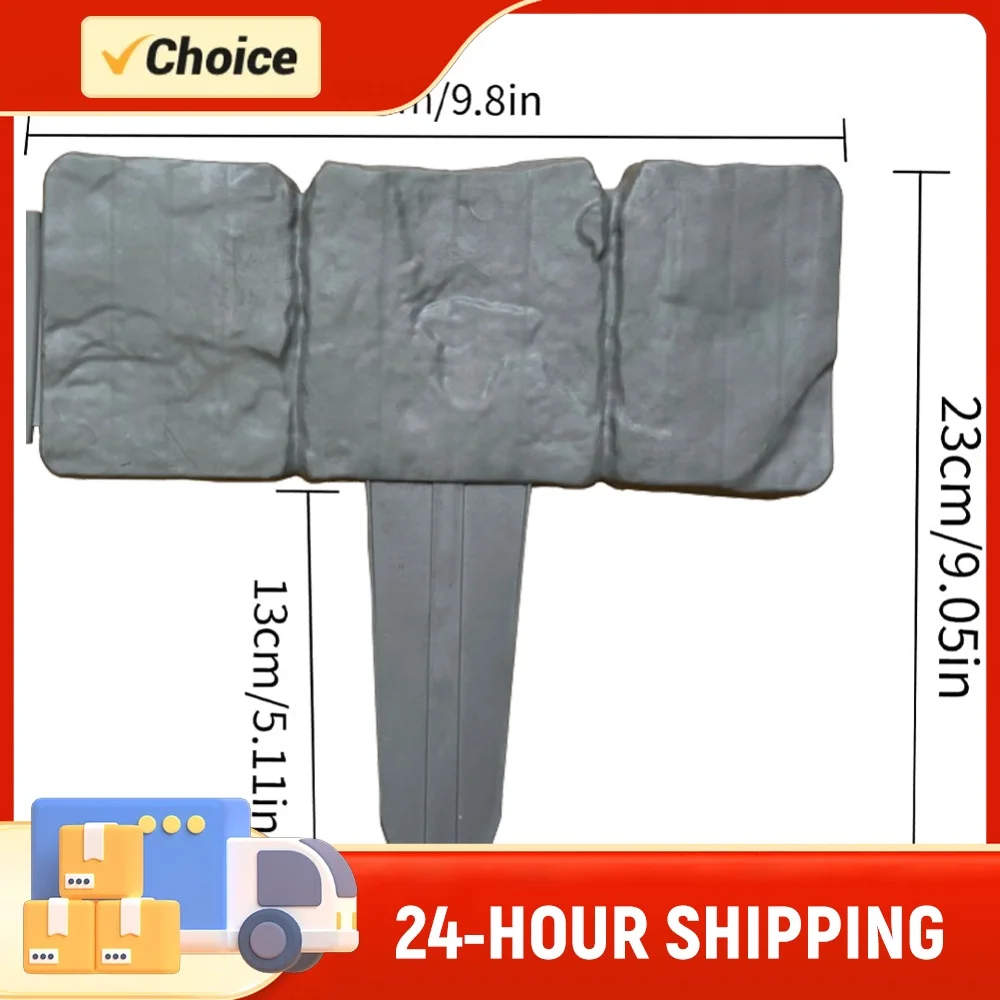 10pcs Garden Landscape Edging Borders 9.84x9.06Inch Plastic Interlocking Lawn Edge Lightweight Easy Installation for Landscaping
