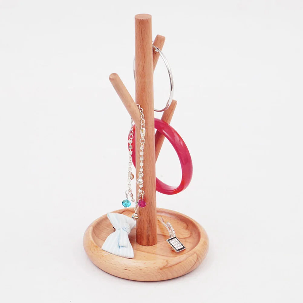 

1Pcs Wood Jewelry Holder Tree Shape Earrings Rack Organizer Display Stand for Vanity Dressing Table Earrings Rack