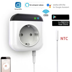 Tuya WiFi quarto programável Termostato, contagem regressiva Plug, Energy Saving Socket, Google Home, Alexa Controle Remoto, 10A