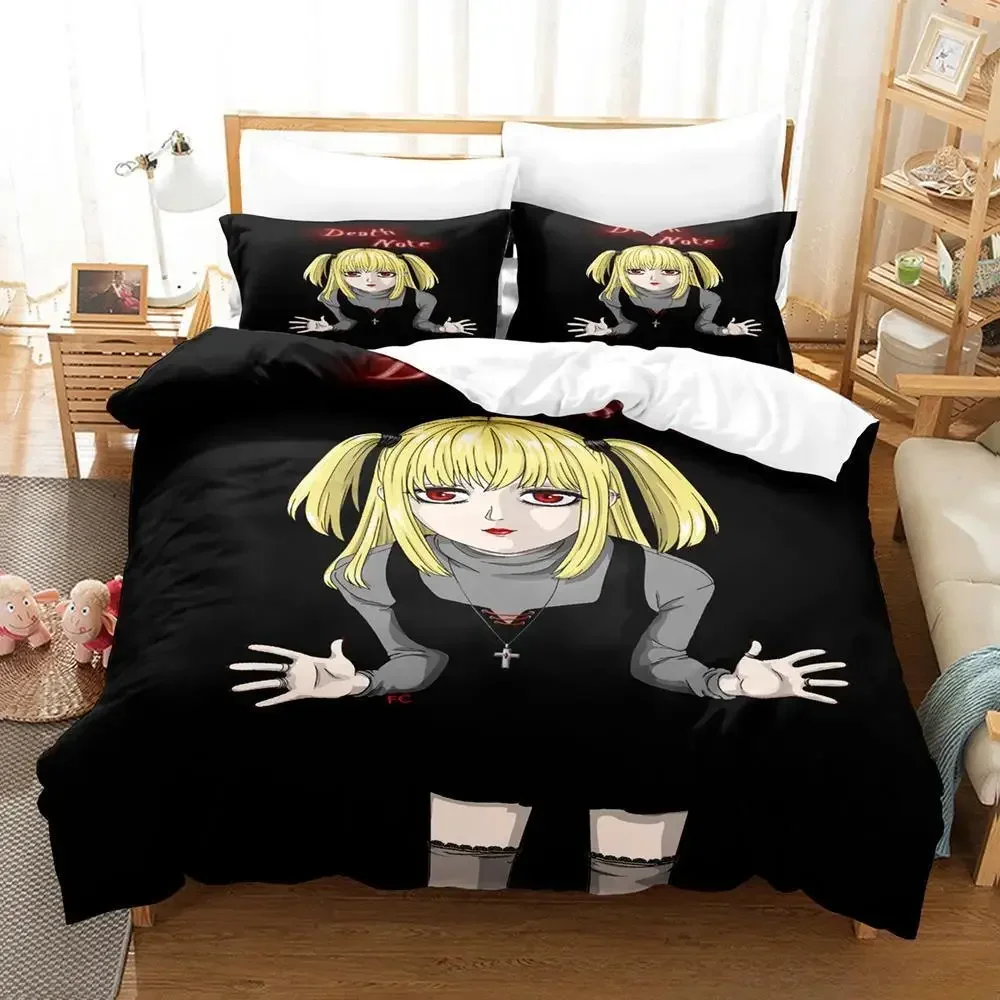 

New 3d Print Anime Death Note Misa Amane Bedding Set Single Twin Full Queen King Size Bed Set Adult Kid Bedroom Duvet cover Sets