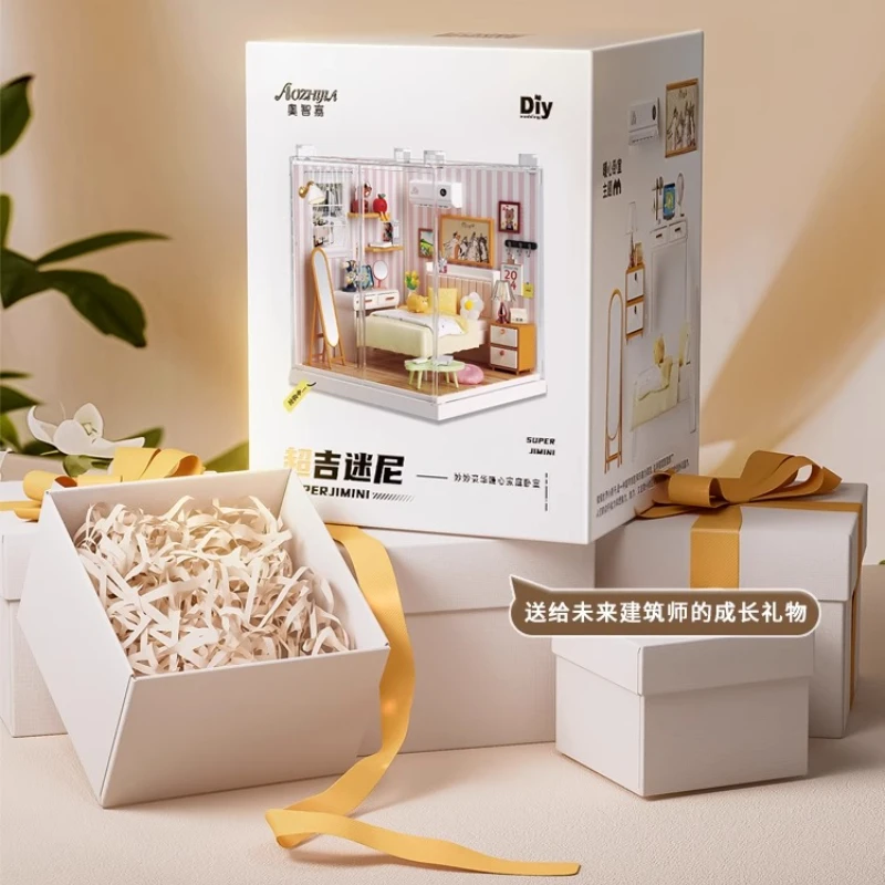 Journal d'une petite ville bricolage bloc de construction maison de poupée 2025 Puzzle assemblage Miniature maison de poupée filles Festival cadeaux modèle jouet