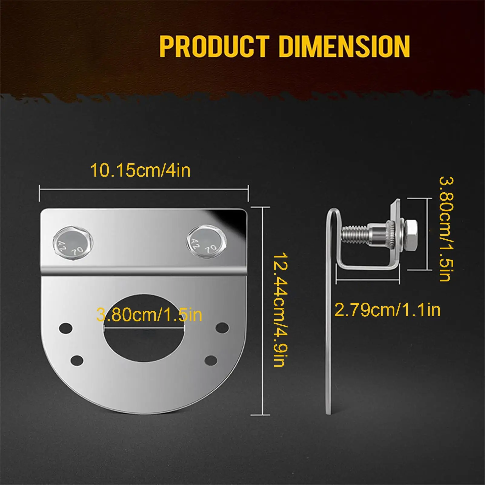 

2pcs Steel Watermelon Light Bracket Turn Signal Mounting Holders Under Glow Frame Brackets No Drilling Clip On Install Rack